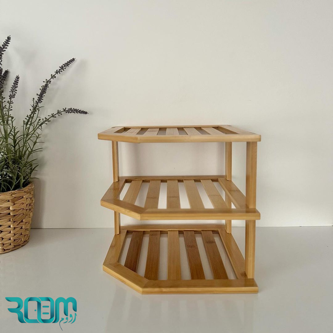 Étagère de coin en bois hêtre