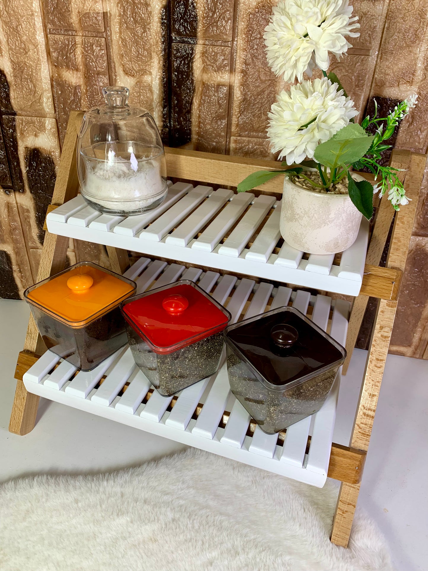 Etagère Bohème pliable en bois hêtre