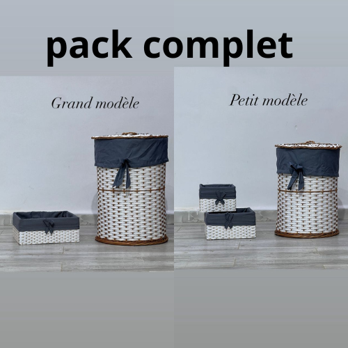 Paniers à rangement en osier luxueux