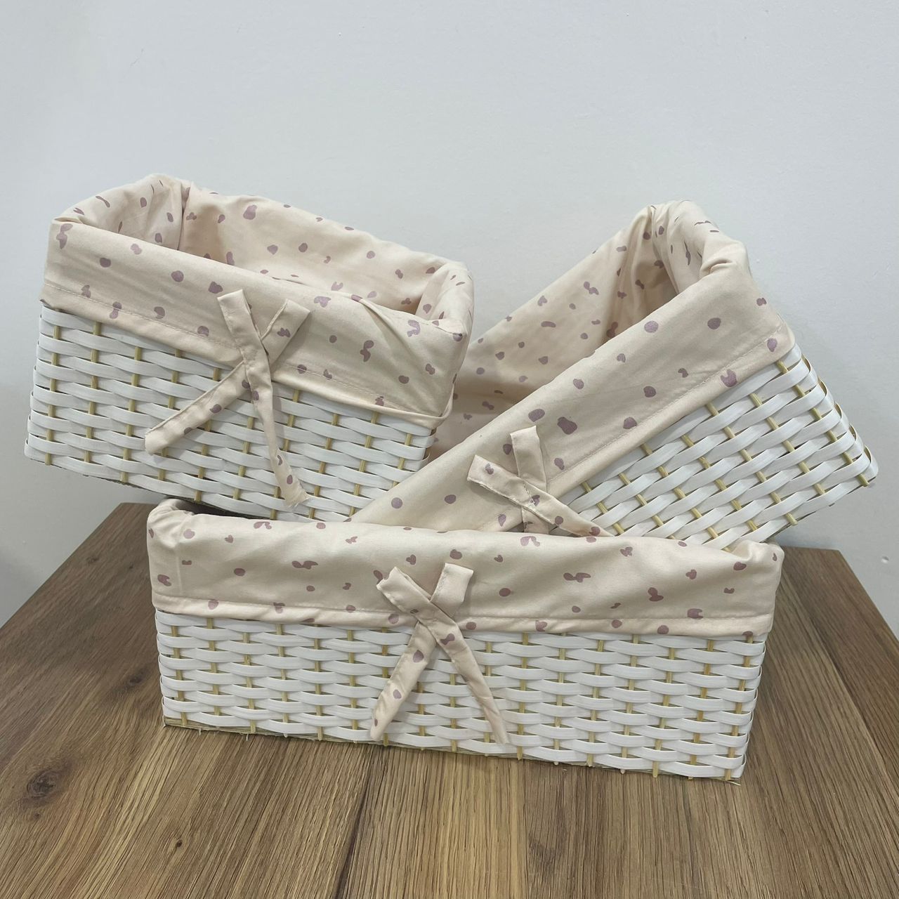 Pack de 3 paniers + corbeille