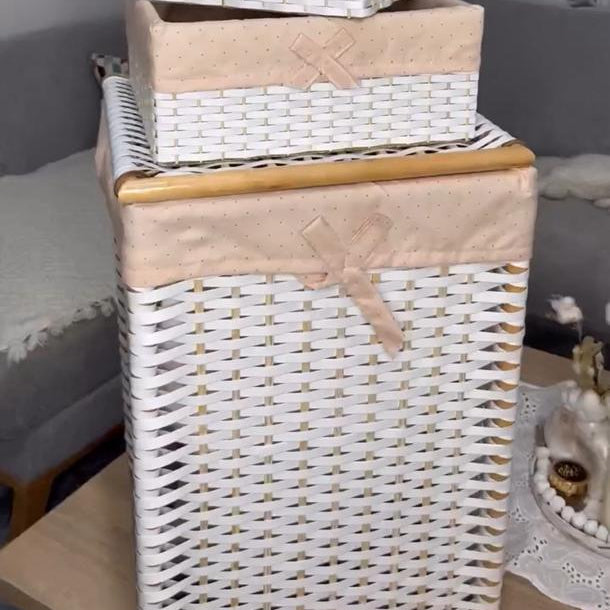 Pack de 3 paniers + corbeille