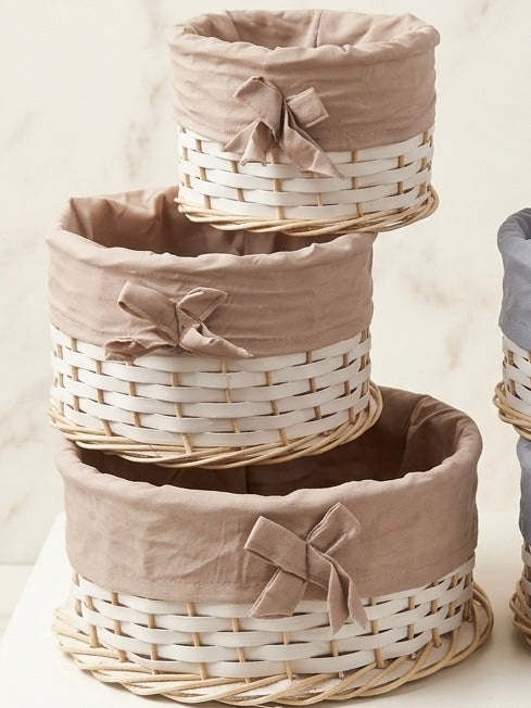 Série de paniers de rangement en osier