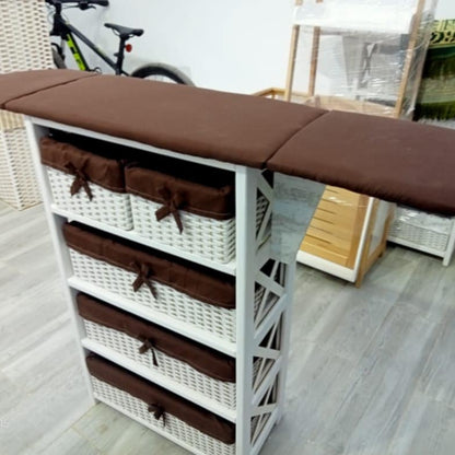 Meuble à rangement et table fer à repasser