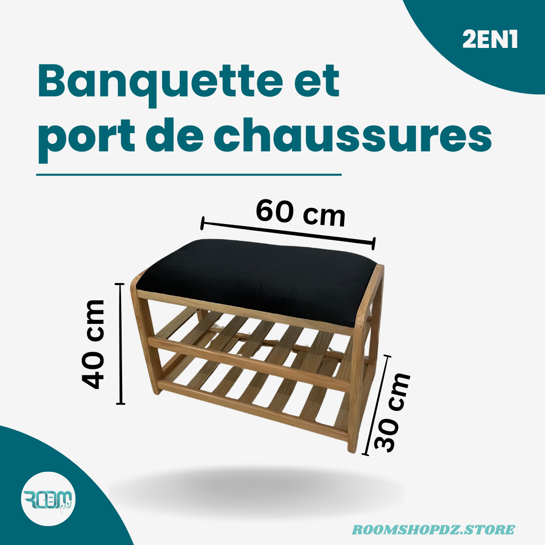 Banc et meuble chaussures 2EN1