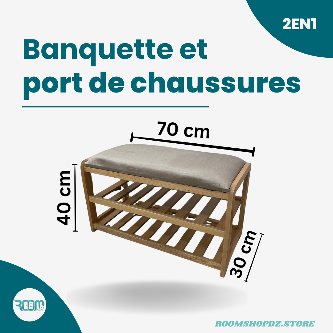 Banc et meuble chaussures 2EN1