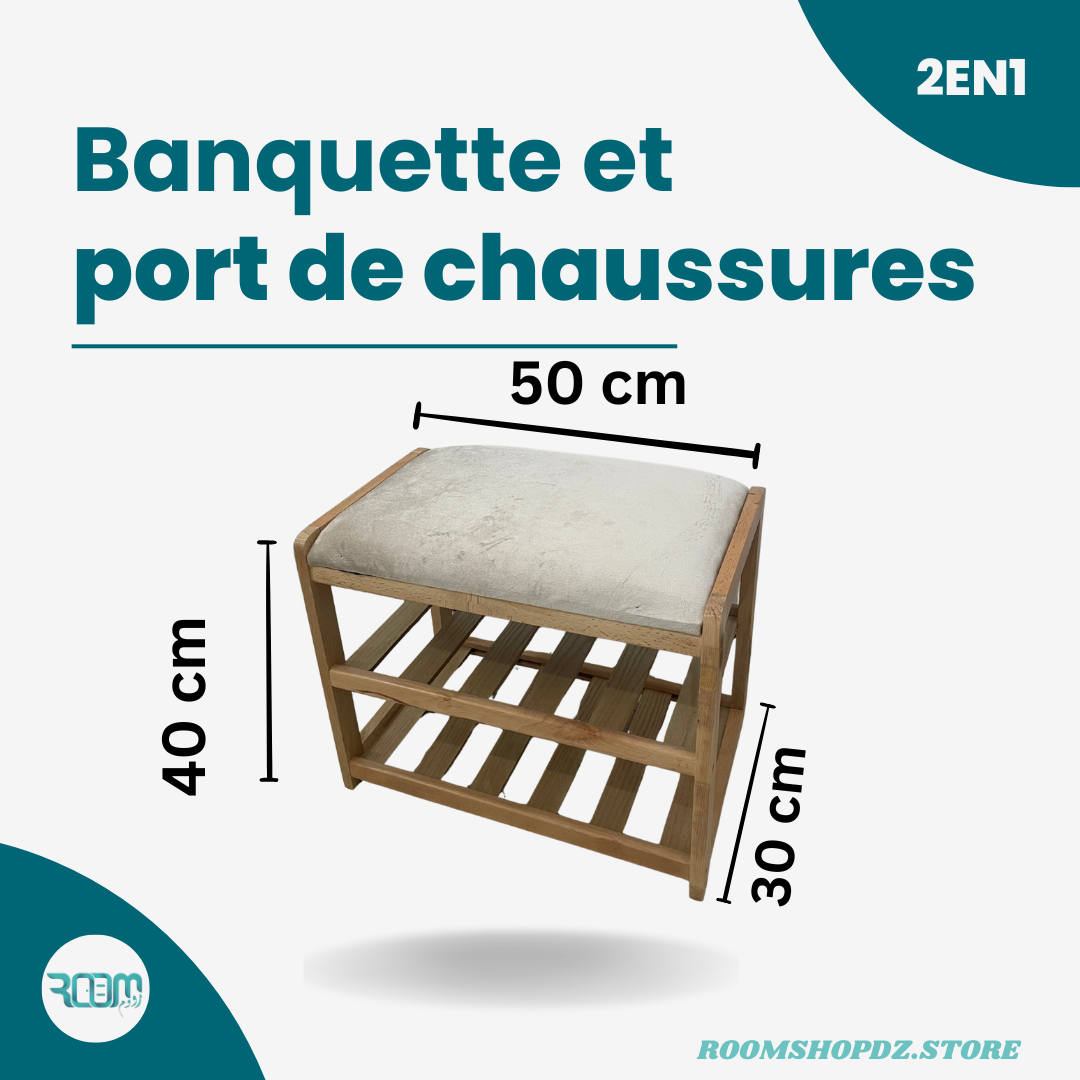 Banc et meuble chaussures 2EN1