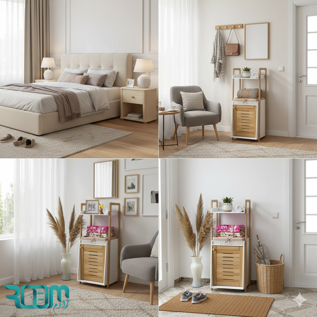 Meuble à rangement et décoration moderne