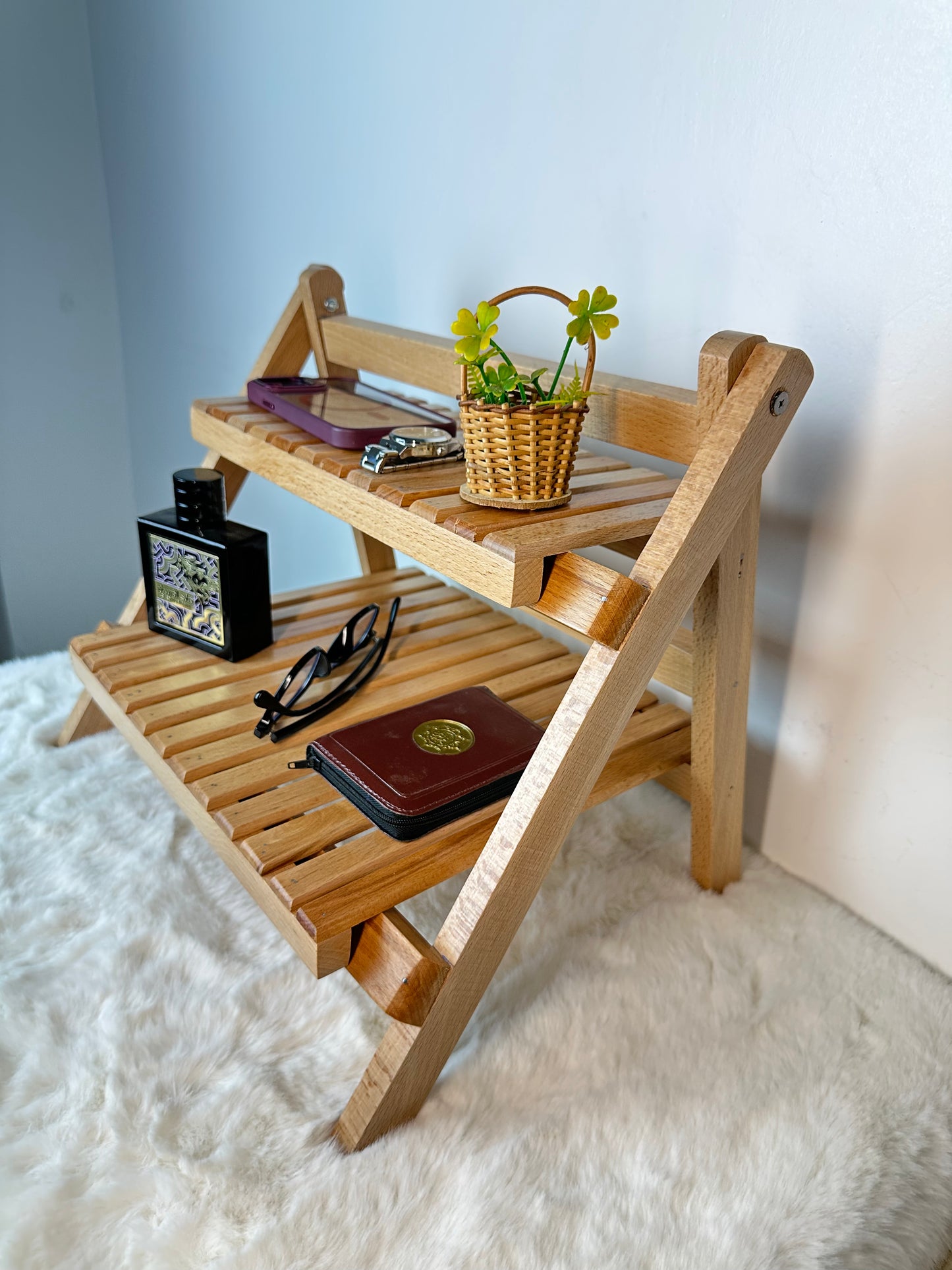 Etagère Bohème pliable en bois hêtre