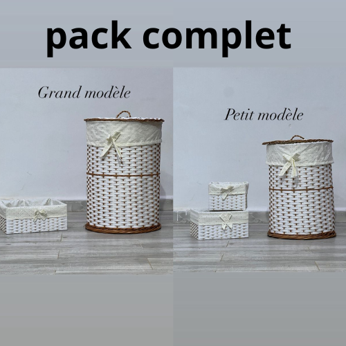 Paniers à rangement en osier luxueux