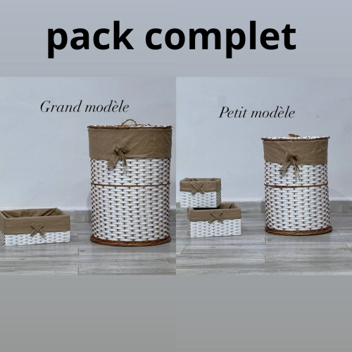 Paniers à rangement en osier luxueux