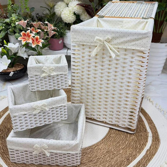 Pack de 3 paniers + corbeille